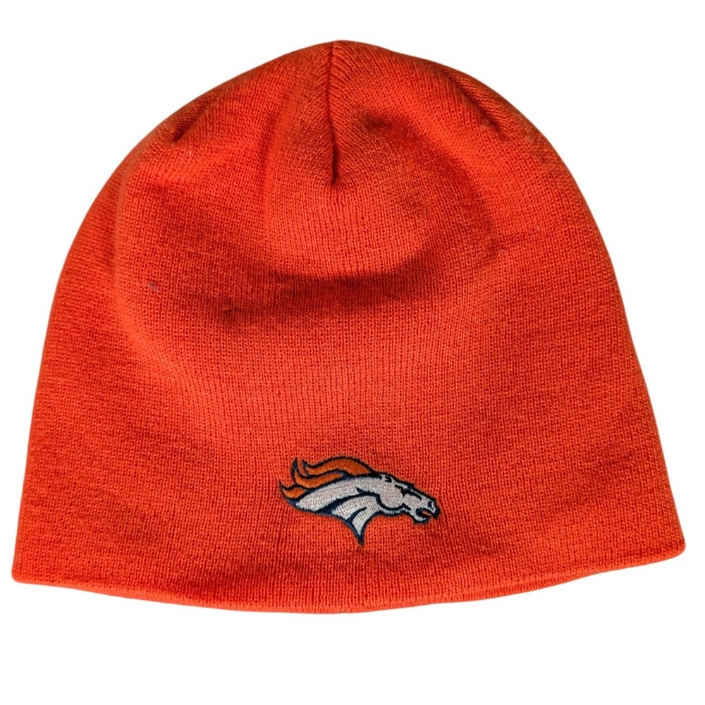 Denver Broncos NFL Knit Beanie Hat Orange Embroidered Logo Fan Gear‎ 4894